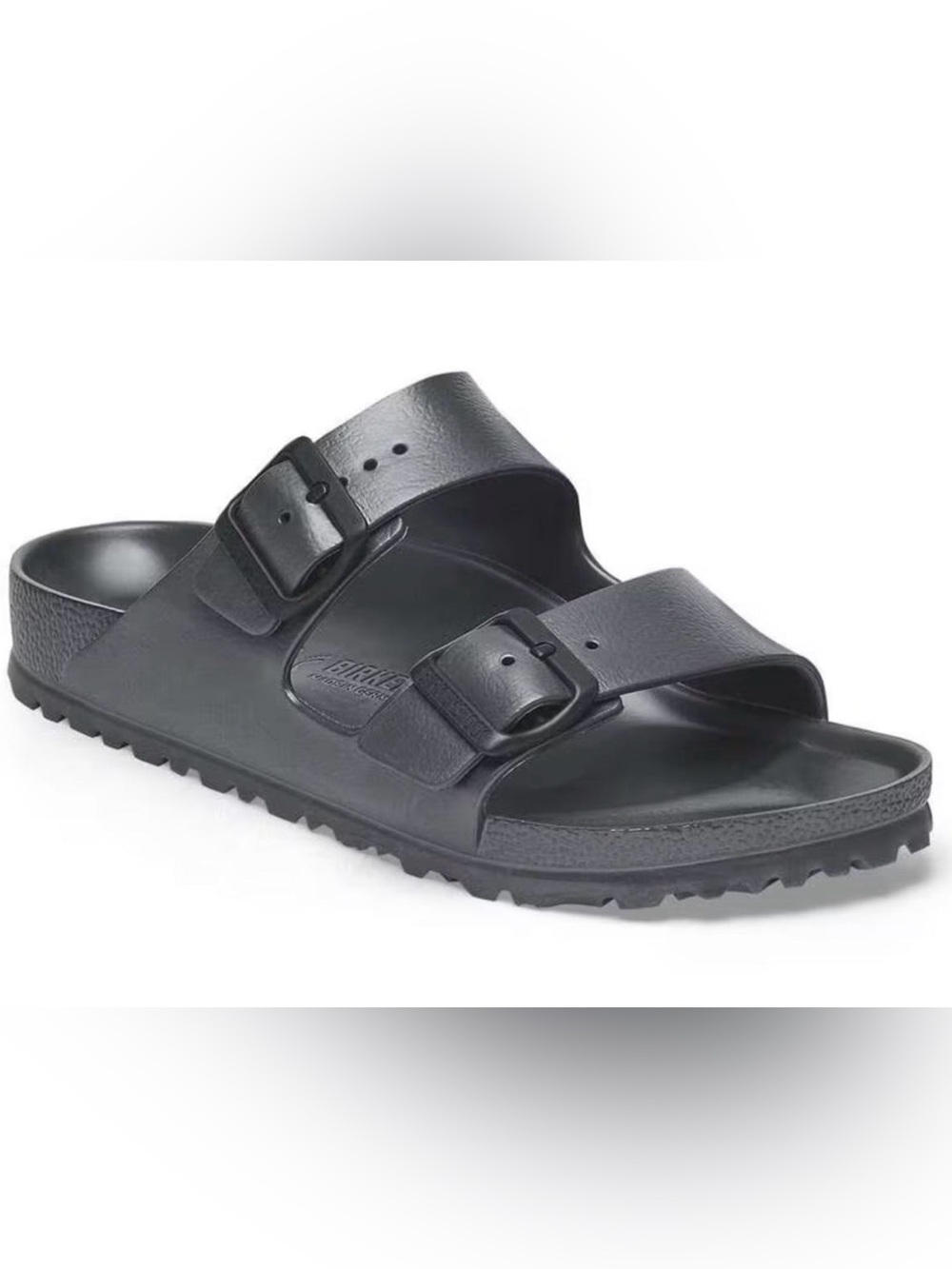 NWT Birkenstock Arizona EVA sandals in Metallic Anthracite.